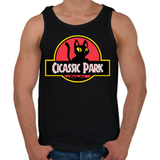 PRINTFASHION Cicassic Park - Férfi atléta - Fekete atléta, trikó