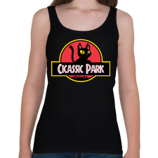 PRINTFASHION Cicassic Park - Női atléta - Fekete női trikó