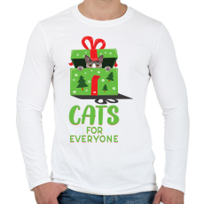 PRINTFASHION Cicát mindenkinek - Férfi hosszú ujjú póló - Fehér