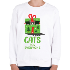 PRINTFASHION Cicát mindenkinek - Gyerek pulóver - Fehér