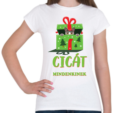 PRINTFASHION Cicát mindenkinek - Női póló - Fehér női póló