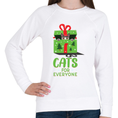 PRINTFASHION Cicát mindenkinek - Női pulóver - Fehér