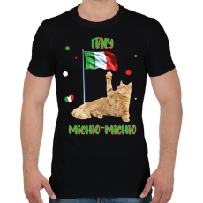 PRINTFASHION Cicc-cicc - Italy - Férfi póló - Fekete