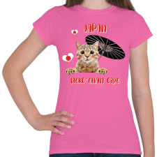 PRINTFASHION Cicc-cicc - Japan - Női póló - Rózsaszín női póló