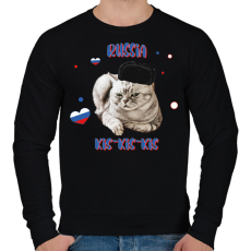 PRINTFASHION Cicc-cicc - Russia - Férfi pulóver - Fekete