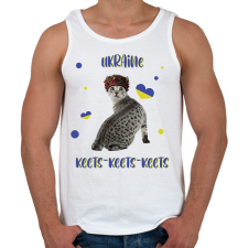 PRINTFASHION Cicc-cicc - Ukraine - Férfi atléta - Fehér atléta, trikó