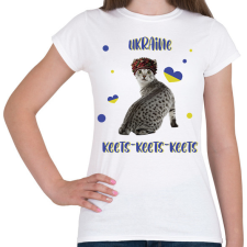 PRINTFASHION Cicc-cicc - Ukraine - Női póló - Fehér női póló