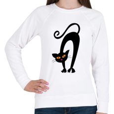 PRINTFASHION Cicmic játszana - Női pulóver - Fehér