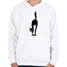 PRINTFASHION Cicmic megijedt - Gyerek kapucnis pulóver - Fehér gyerek pulóver, kardigán