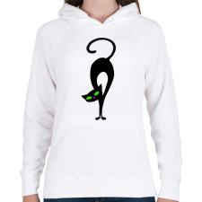 PRINTFASHION Cicmic örül - Női kapucnis pulóver - Fehér női pulóver, kardigán