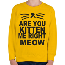 PRINTFASHION Cicózol velem? meoww - Gyerek pulóver - Sárga