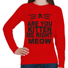 PRINTFASHION Cicózol velem? meoww - Női pulóver - Piros