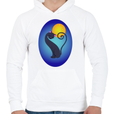 PRINTFASHION Cicszerelem - Férfi kapucnis pulóver - Fehér férfi pulóver, kardigán