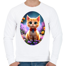 PRINTFASHION Cicus - Férfi pulóver - Fehér férfi pulóver, kardigán