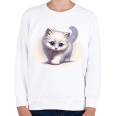 PRINTFASHION Cicus - Gyerek pulóver - Fehér