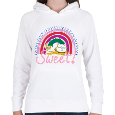 PRINTFASHION Cicus - Női kapucnis pulóver - Fehér női pulóver, kardigán