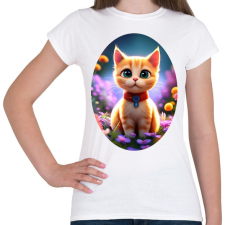 PRINTFASHION Cicus - Női póló - Fehér női póló