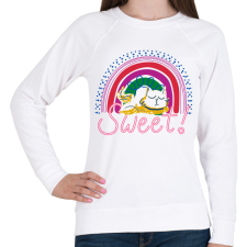 PRINTFASHION Cicus - Női pulóver - Fehér női pulóver, kardigán