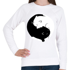 PRINTFASHION Cicus yin yang - Női pulóver - Fehér női pulóver, kardigán