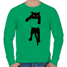 PRINTFASHION Cicus zsebben  - Férfi pulóver - Zöld férfi pulóver, kardigán