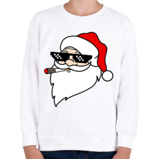 PRINTFASHION Cigiző mikulás - Gyerek pulóver - Fehér