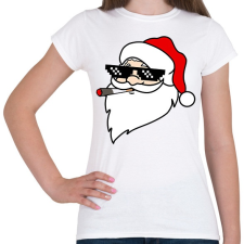 PRINTFASHION Cigiző mikulás - Női póló - Fehér női póló