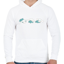 PRINTFASHION cinnamonroll plüss cápával - Férfi kapucnis pulóver - Fehér férfi pulóver, kardigán