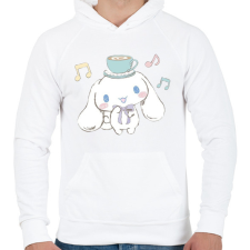PRINTFASHION Cinnamonroll Sanrio - Férfi kapucnis pulóver - Fehér férfi pulóver, kardigán