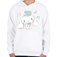 PRINTFASHION Cinnamonroll Sanrio - Gyerek kapucnis pulóver - Fehér gyerek pulóver, kardigán