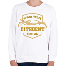 PRINTFASHION Citroenes sofőr - Gyerek pulóver - Fehér gyerek pulóver, kardigán