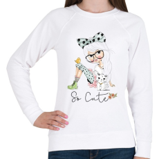 PRINTFASHION City Girls - Női pulóver - Fehér