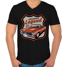 PRINTFASHION classic car - Férfi V-nyakú póló - Fekete