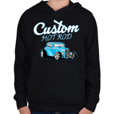 PRINTFASHION Classic car  - Gyerek kapucnis pulóver - Fekete gyerek pulóver, kardigán
