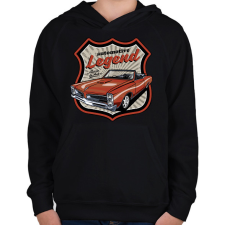 PRINTFASHION classic car - Gyerek kapucnis pulóver - Fekete gyerek pulóver, kardigán