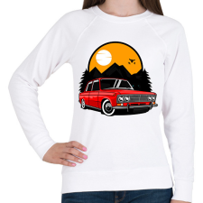 PRINTFASHION Classic car - Női pulóver - Fehér női pulóver, kardigán