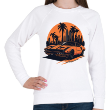 PRINTFASHION Classic car - Női pulóver - Fehér női pulóver, kardigán