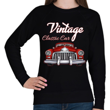 PRINTFASHION Classic car - Női pulóver - Fekete női pulóver, kardigán