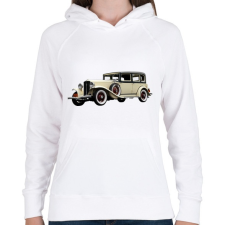 PRINTFASHION Classic - Női kapucnis pulóver - Fehér női pulóver, kardigán