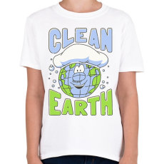 PRINTFASHION Clean Earth - Gyerek póló - Fehér