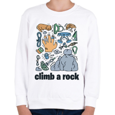 PRINTFASHION Climb a rock - Gyerek pulóver - Fehér gyerek pulóver, kardigán