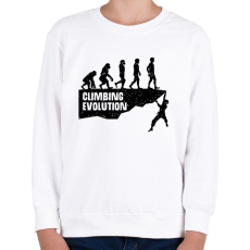 PRINTFASHION Climbing Evolution - Gyerek pulóver - Fehér