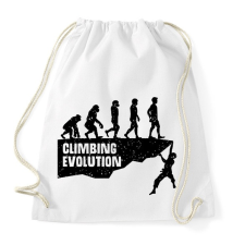 PRINTFASHION Climbing Evolution - Sportzsák, Tornazsák - Fehér tornazsák