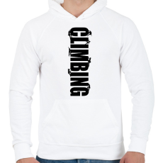 PRINTFASHION Climbing - Férfi kapucnis pulóver - Fehér