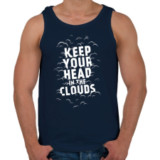 PRINTFASHION Clouds - Férfi atléta - Sötétkék atléta, trikó