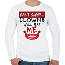 PRINTFASHION Clowns will eat me - Férfi hosszú ujjú póló - Fehér férfi póló
