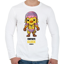 PRINTFASHION Cluck - Fortnite Season 6 - Férfi hosszú ujjú póló - Fehér férfi póló