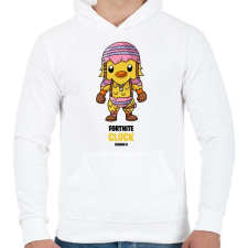 PRINTFASHION Cluck - Fortnite Season 6 - Férfi kapucnis pulóver - Fehér férfi pulóver, kardigán