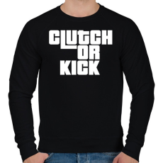 PRINTFASHION Clutch or Kick  - Férfi pulóver - Fekete