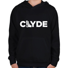 PRINTFASHION Clyde páros póló - Gyerek kapucnis pulóver - Fekete