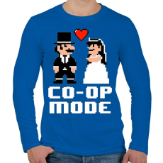 PRINTFASHION CO-OP Mode - Férfi hosszú ujjú póló - Királykék